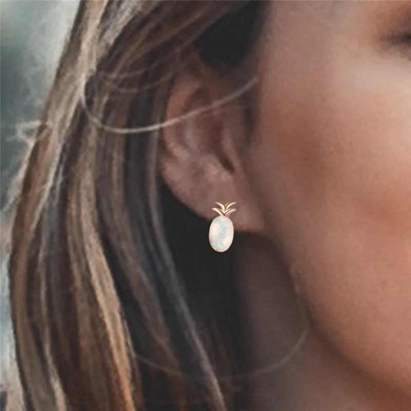 Rhinestone Stud Earrings For Women Fruit Earrings Water Drop Crystal Earring Feamle Fashion Bride Wedding Jewelry Gifts C35
