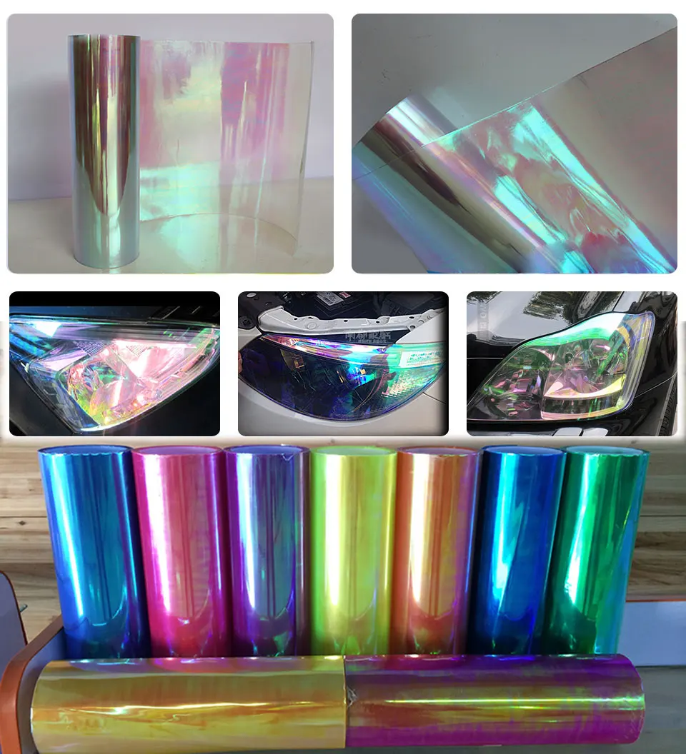 

0.3x9m(1x3ft) Chameleon Neo clear Headlight Taillight Fog Light Vinyl Tint Film DHL free shipping