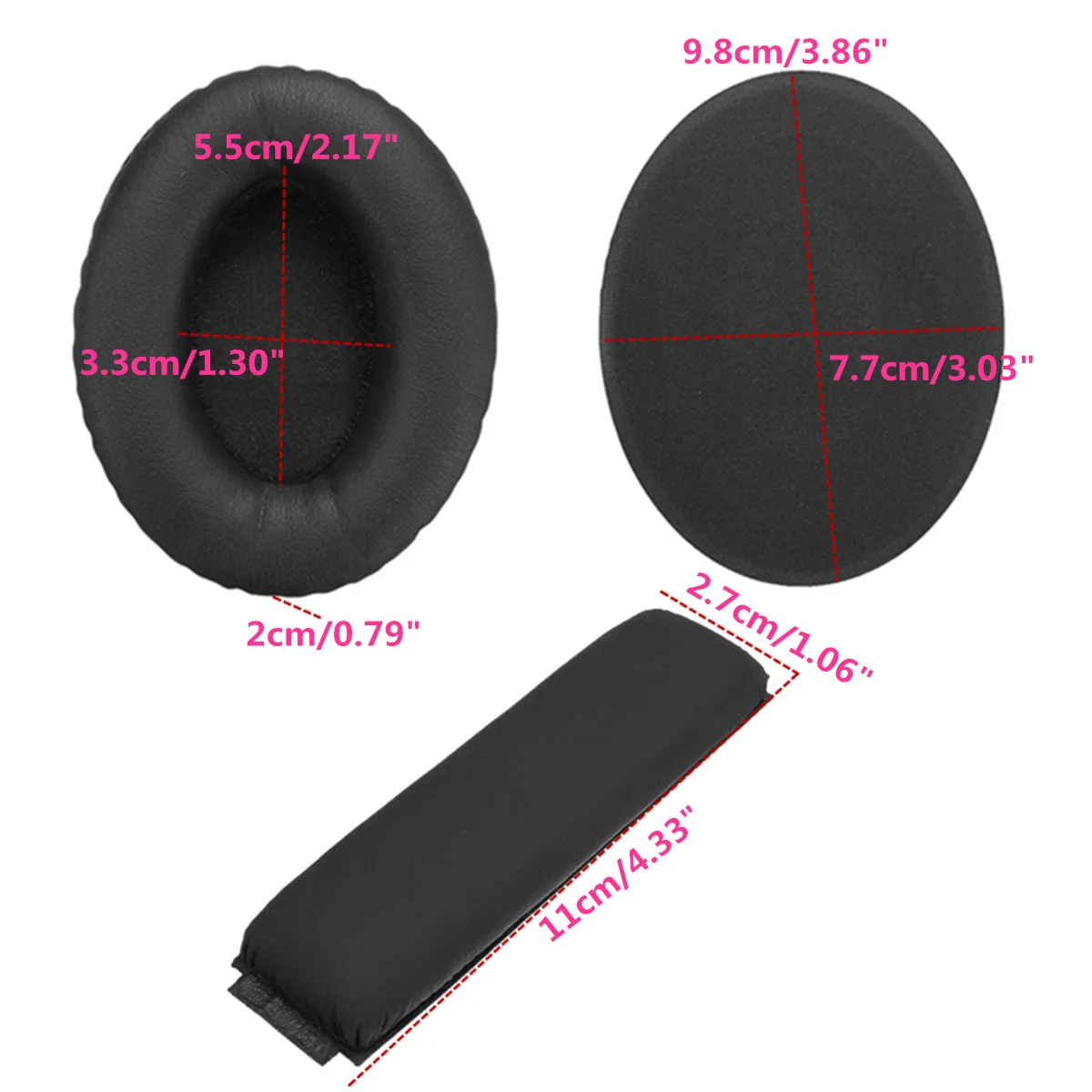 2 x ear pads Cushions For Sennheiser HD 418 428 438 448 419 429 439 449 Headset Cushion Cups Cover Headphone Earpads Replacement