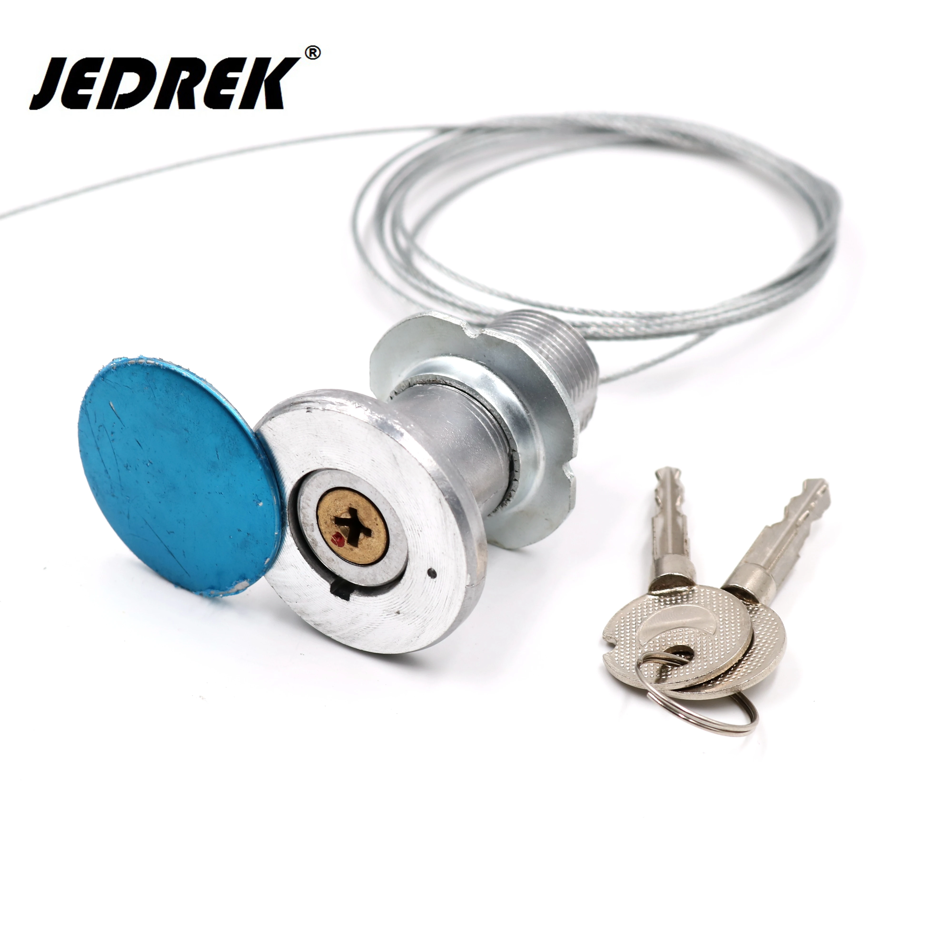 Garage door emergency lock core pulling lock steel cable pulling lock