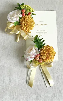 Йо Чо подружки невесты свадебные шелковые розы цветы жених бутоньерка Невеста браслет из цветов вечерние декоративная брошь ручной цветы - Цвет: 1 set Corsage Wrist