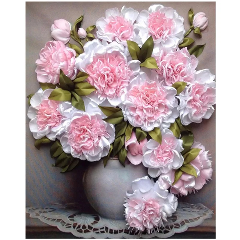 5D DIY полный набор для рисования с круглыми камнями и полотном живопись вышивка