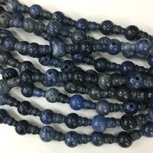 Натуральный темно-синий тумортиерит Софора голова Будды Тибетский гуру Бусины Подходят Ювелирные изделия DIY ожерелья(10 бусин/лот