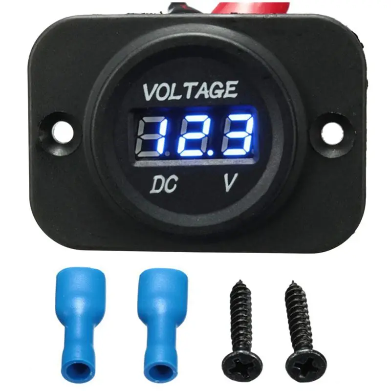 12V 24V Водонепроницаемый автомобиль мотоцикл светодиодный цифровой Дисплей