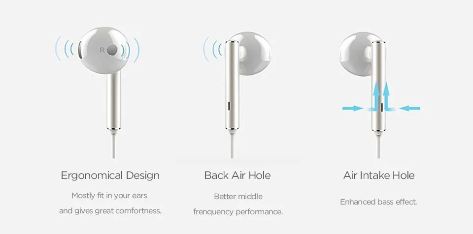 Оригинальные металлические наушники huawei AM116 с микрофоном и регулятором громкости для huawei P7 P8 P9 P10 Plus Honor 5X 6X mate 7 8 9