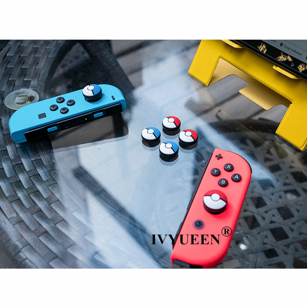 IVYUEEN набор джойстиков для пульта дистанционного управления NS NX Joy Con джойстик колпачок для джойстика джойстик аналоговый джойстик Pokeball красный синий захват