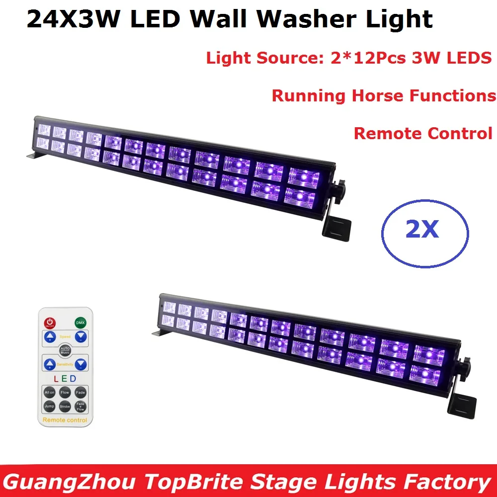 

High Quality 24X3W LED Bar Light UV Purple LED Stage Light Dj Lamp Landscape Wash Wall Lights For Party Holiday Entertainment Dj