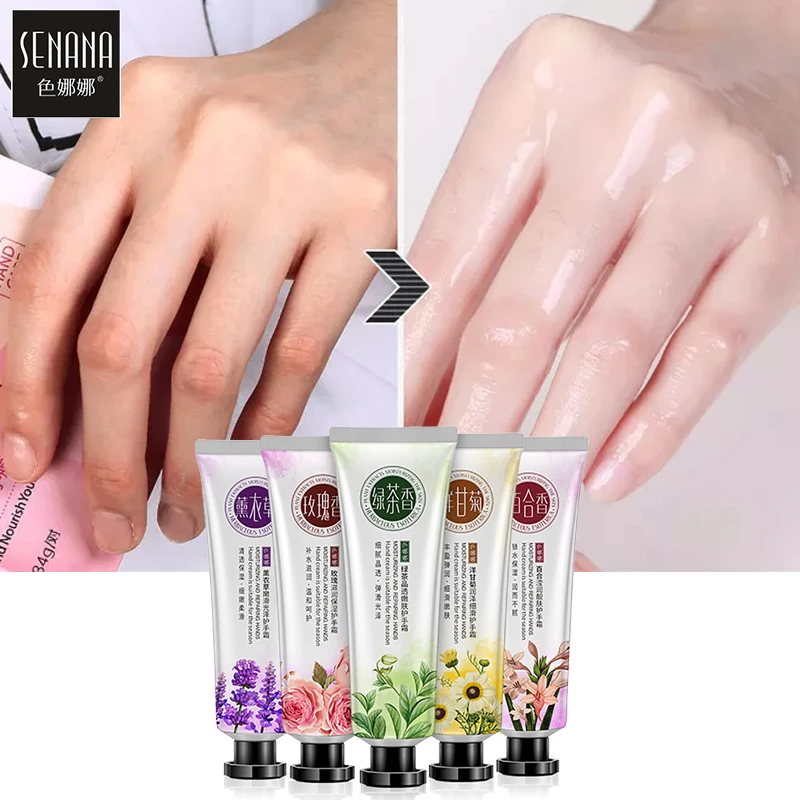 

SENANA Whitening Moisturizing Hand Cream 100% Plants Essence Nourishing Anti-Wrinkle Prevent dry cracking Hand Care 30g