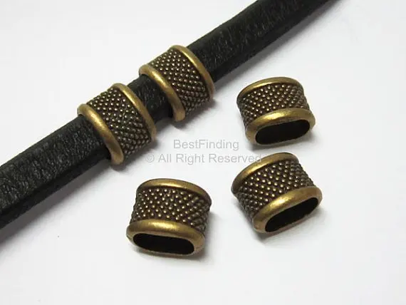 

Licorice large dots sliders Antique bronze Aka spacer licorice findings -LF17B