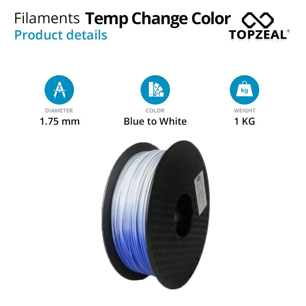 3D принтер TOPZEAL PLA нить для изменения температуры точность измерений +/ 0 05 катушка 1