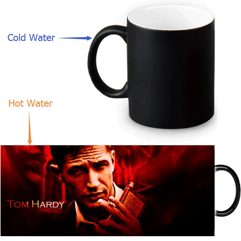 

Beautiful Tom Hardy Magic Color Changing Coffee Mug 350ml/12oz Water Tea Morph Mugs
