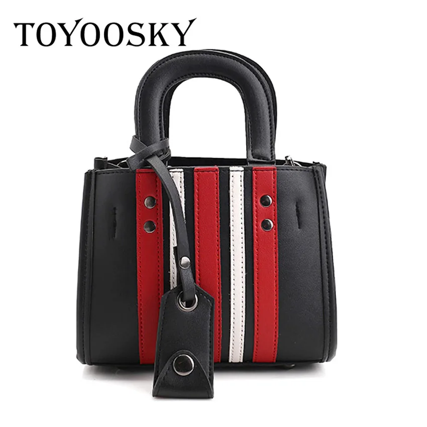 

TOYOOSKY Summer Women bags Striped Women Fashion Casual Tote Top-handle Shoulder Messenger Bags female high quality Drop Ship