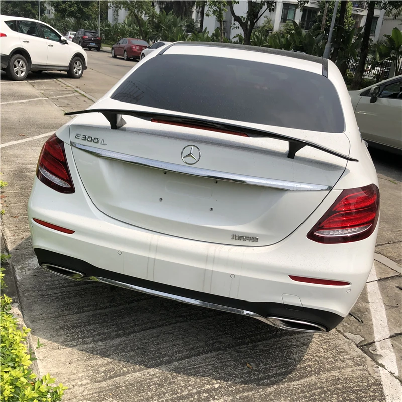 Для W213 спойлер 2006- Mercedes-Benz E-CLASS TF E200 E260 E63 надрезаемая подкладка, abs Материал заднего крыла первоклассника Цвет задний спойлер