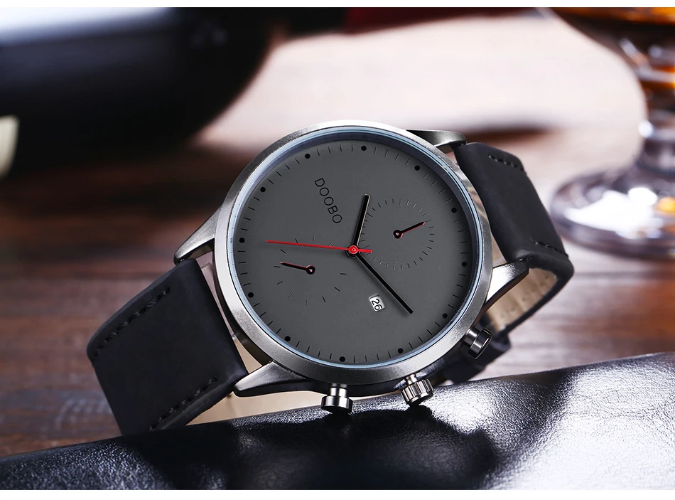 DOOBO спортивные кварцевые часы для мужчин лучший бренд класса люкс известный модные кожаные наручные Мужские часы Hodinky Relogio Masculino
