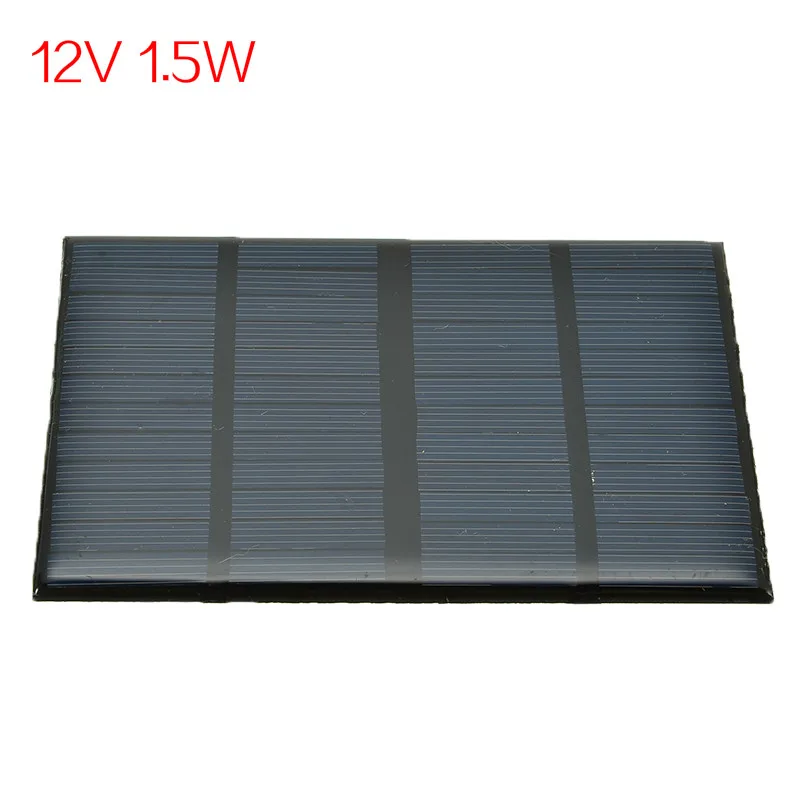 12V 1,5 W Панели солнечные Стандартный эпоксидный поликристаллический кремний DIY батарея заряд энергии Модуль Мини Солнечная батарея зарядная плата