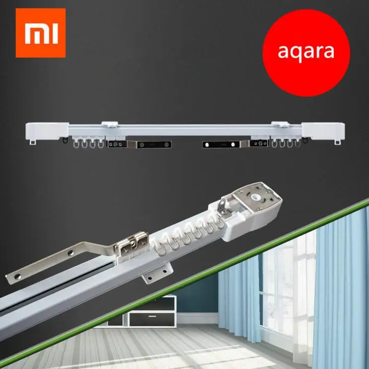 Goedkoop Originele xiaomi aqara gordijn motor of rail Zigbee wifi versie, werken met mi thuis app voor xiaomi smart home stille gordijn track