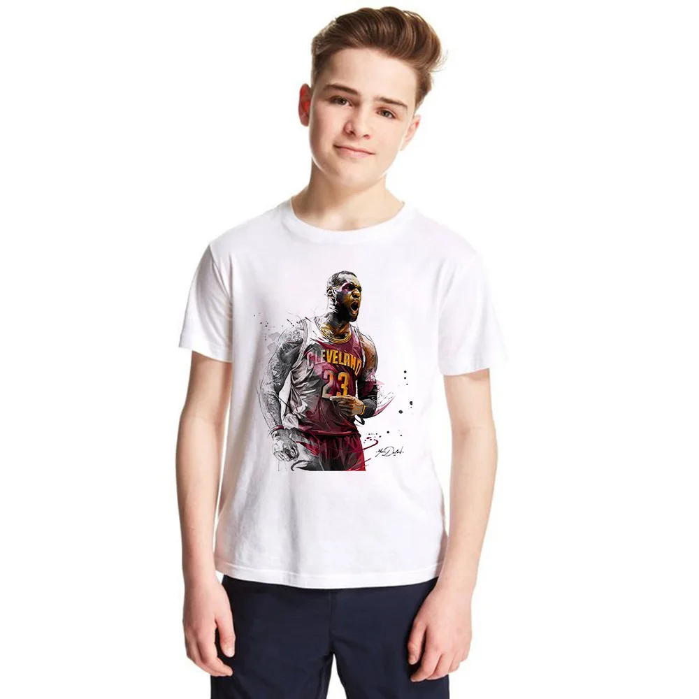 

2018 Kids T-shirt Basketball Dunk Contest Design Cotton Child Shirts Boy Short T Shirt Children Baby Girls Clothes Brand 2Y-12Y