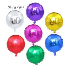

Shiny Eyes 18inch 4D Round Foil Balloons Baby Shower Favors Happy Birthday Decoration Gold Silver Balloons Wedding Decoration