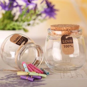 

10pcs DIY Levitation Bottle For Pudding Jam Jar Mini Glass Bottles With Corks Clear 100ml Milk Jar Candy Cans Storage Bottles