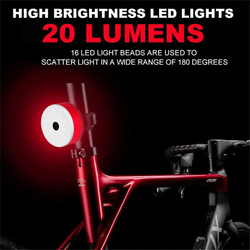 Perfect WEST BIKING 20 LM Cycling LED Rear Light Waterproof Bike 220mAh USB Charging Mini Tail Lamp 5 Models Helmet Bag Warning Lights 3