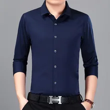 Новое поступление, мужские Модные однотонные рубашки, мужские классические повседневные топы с длинными рукавами, рубашки Vestidos, мужские 1827