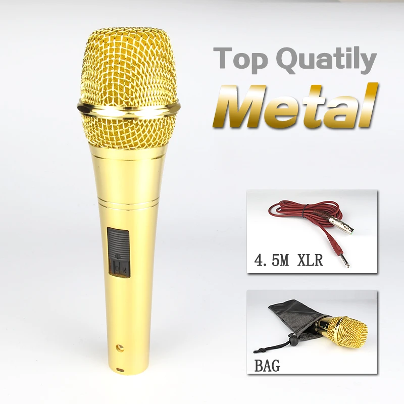 Buy Top Quality Wired Microphone Gold Color Full Metal