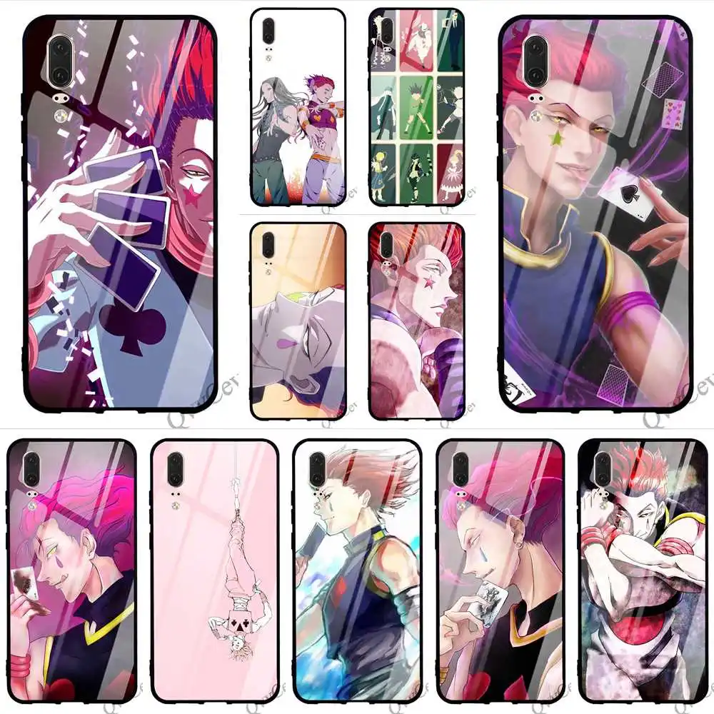 

Shockproof Hisoka Hunter X Glass Phone Case for Huawei Y6 Cover 9 Honor 10 7A Y9 P10 P20 Pro P Smart Mate 20 Lite Covers Back