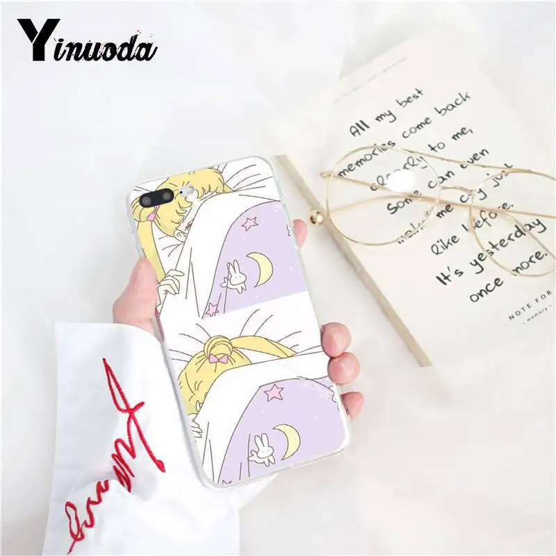 Чехол для телефона Yinuoda розовый чехол с японским аниме Kawaii Sailor Moon iphone XSMAX 6 6s 7 7plus 8
