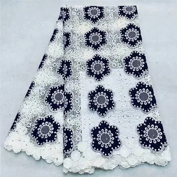 

African Guipure Lace Fabric With Stones Embroidered Lace Fabric african lace fabric 2018 high quality lace for wedding DF73-17