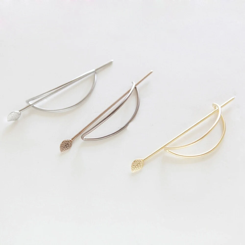 

Hot Selling New Fashion Girl's Simple Geometric Elliptical Hollow Out Updo Hairpin Hair Jewelry Barrette for Women Gift