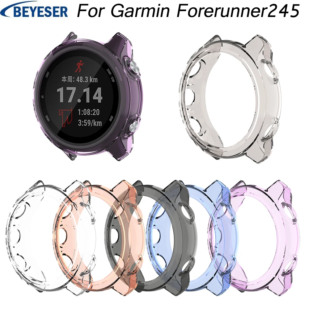 

For Garmin Forerunner 245 TPU Protective Case Protection Cover Shell for Garmin Forerunner 245/245M Smart Watch