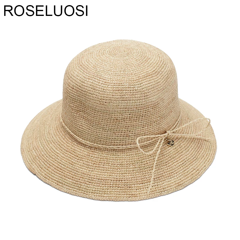 

ROSELUOSI Women Foldable Sun Hats 2018 Brand New Raffia Straw Hat Elegant Summer Beach Hats For Female Sombrero Mujer Playa