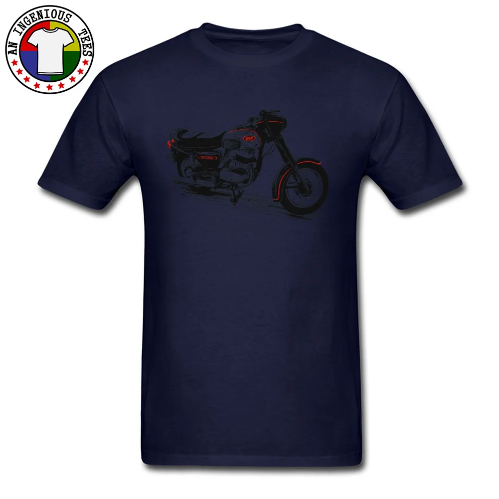 Unique Classic Motorcycle Short Sleeve Summer Autumn Tops Shirt New Arrival Crewneck Cotton Fabric T Shirt Student T Shirt Classic Motorcycle navy