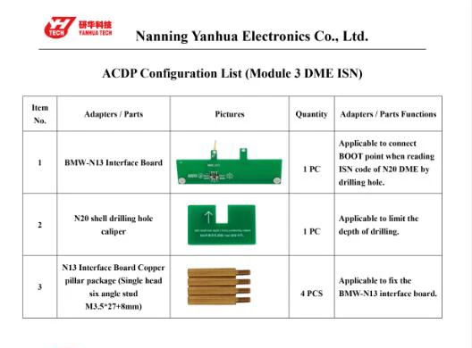 Yanhua мини ACDP с модулем 1/2/3 для BMW CAS2 \ CA3 \ CA3+ \ CAS4 \ CAS4+ FEM BDC Ключевые программы не код все ключ-lost