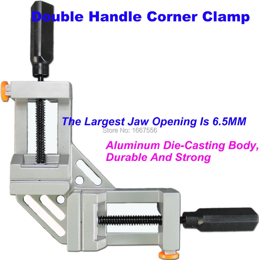 Double Handle Aluminum Alloy Quick Release Corner Clamp Right Angle