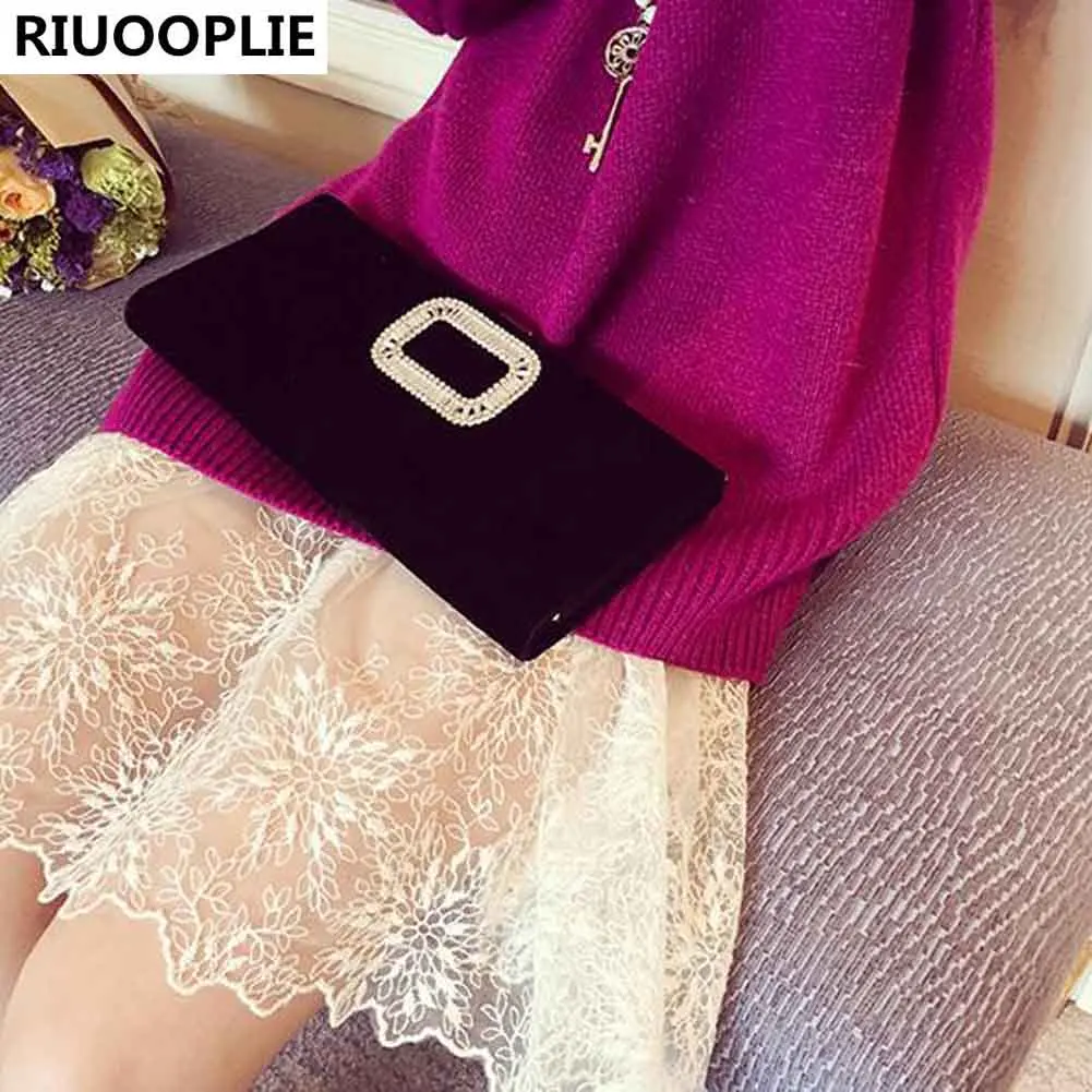 Women Lace Slip Skirt Extender Knee Length Floral Underskirt Petticoat Skirt