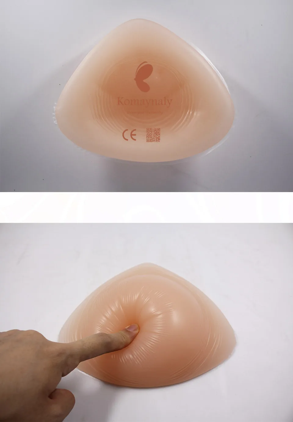 Komaynaly Lightweight Mastectomy Silicone Breast Triangle Symmetrical Silicone Fake Boobs for Crossdresser Mastectomy Patient (9)