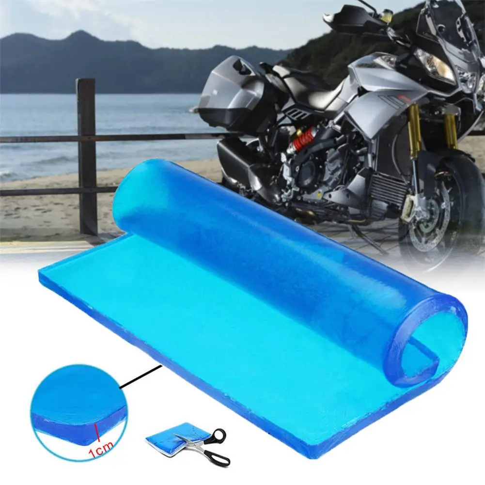 

DIY Motorcycle Seat Gel Mat Pad Polyurethane Elastic Fiber Cushion Gel Pad Blue 25*25*1cm Comfortable Shock Absorption