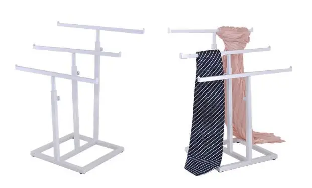 

Promotion scarf storage rack high quality Stainess steel necktie silk scarf shelf holder adjustable tie wig purse display stand