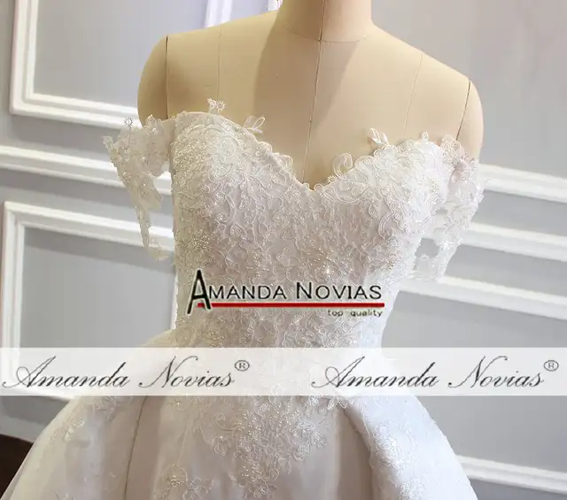 Off The Shoulder Straps Mermaid Wedding Dress With Detachable