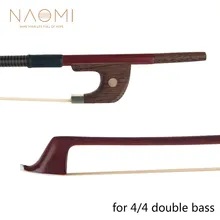 NAOMI 4/4 бразильский вертикальный бант немецкий стиль вертикальный бант для 4/4 полный размер двойной бас белый конский волос Новинка