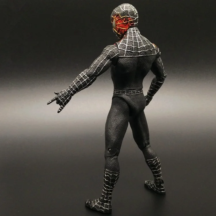Новая популярная игрушка 15 см, набор для гаража, Фигурка Человека-паука-яда, ПВХ Фигурка Человека-паука, черная кукла, Коллекционная модель игрушки