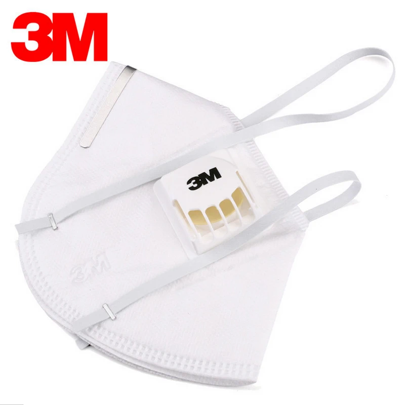 5 шт 3M 9001V Анти Пыль PM 2,5 маска против гриппа дыхательный клапан нетканый тканевый складной фильтр Маска для взрослых KN90 защитные маски
