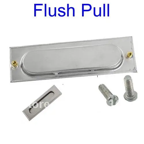 2 pcs Screw Mounted Recessed Flush Pull Sliding Door Drawer
