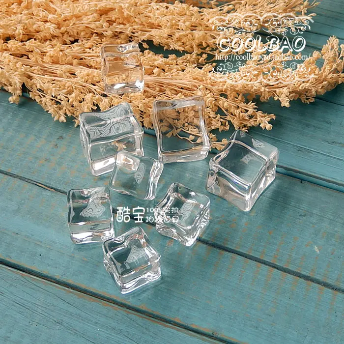

Transparent simulation of ice block photography props fake ice bar home decoration square ice