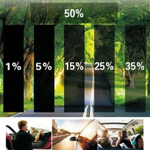 50*300cm matiz de vidro da janela de casa do carro filme de matiz rolo com raspador para a janela lateral anti filme uv transmitância 5% 15% 35% 50%