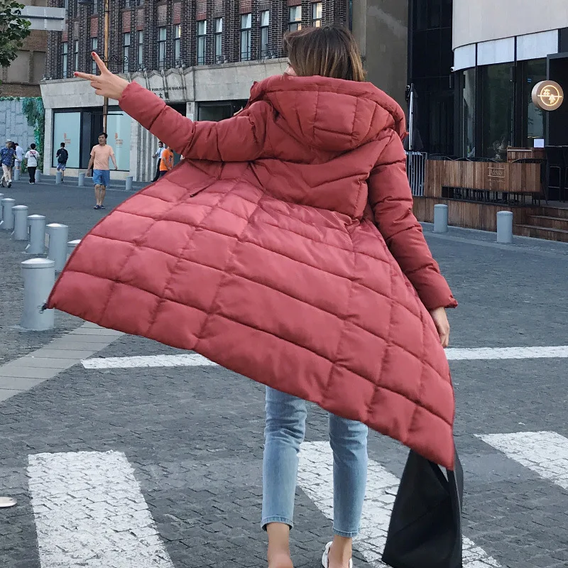 

6XL Plus Size Winter Clothes Long Coats Female Loose Coat Quilted Hooded Jacket Women Warm Parka Feminina Outerwear Snow Wear