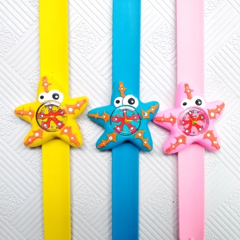 

Slap Ring Kids Watches 3D Underwater world five-pointed star kelp Baby watch Children Girls Boys clock kid Quartz Wristwatches