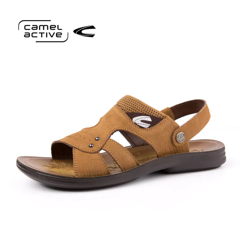 Camel Active новый мужские сандалии из натуральной кожи Модные дышащие Мужские