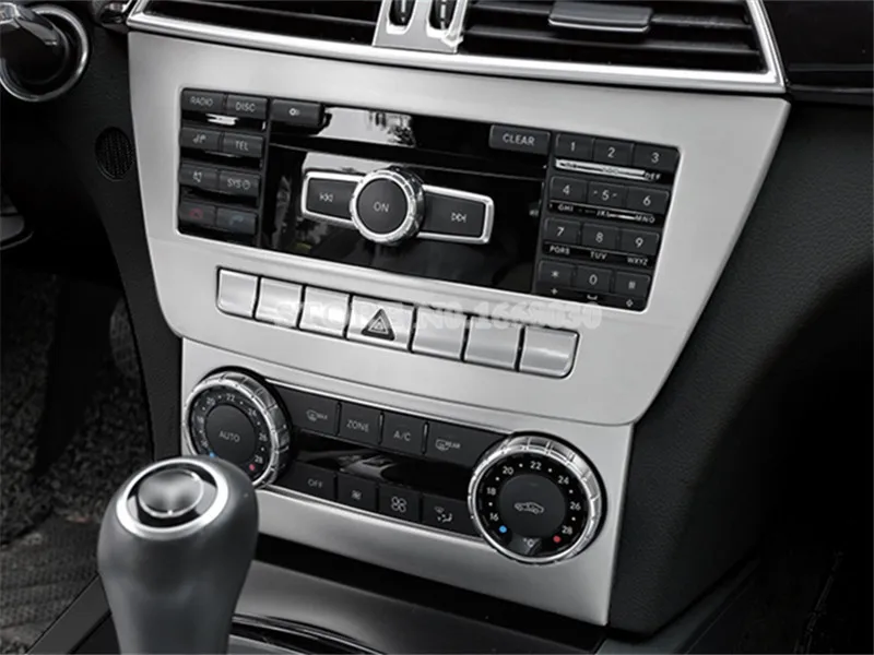 Интерьер консоль CD& AC Панель накладка 2 шт. для Benz C Class W204 S204 2011-2013